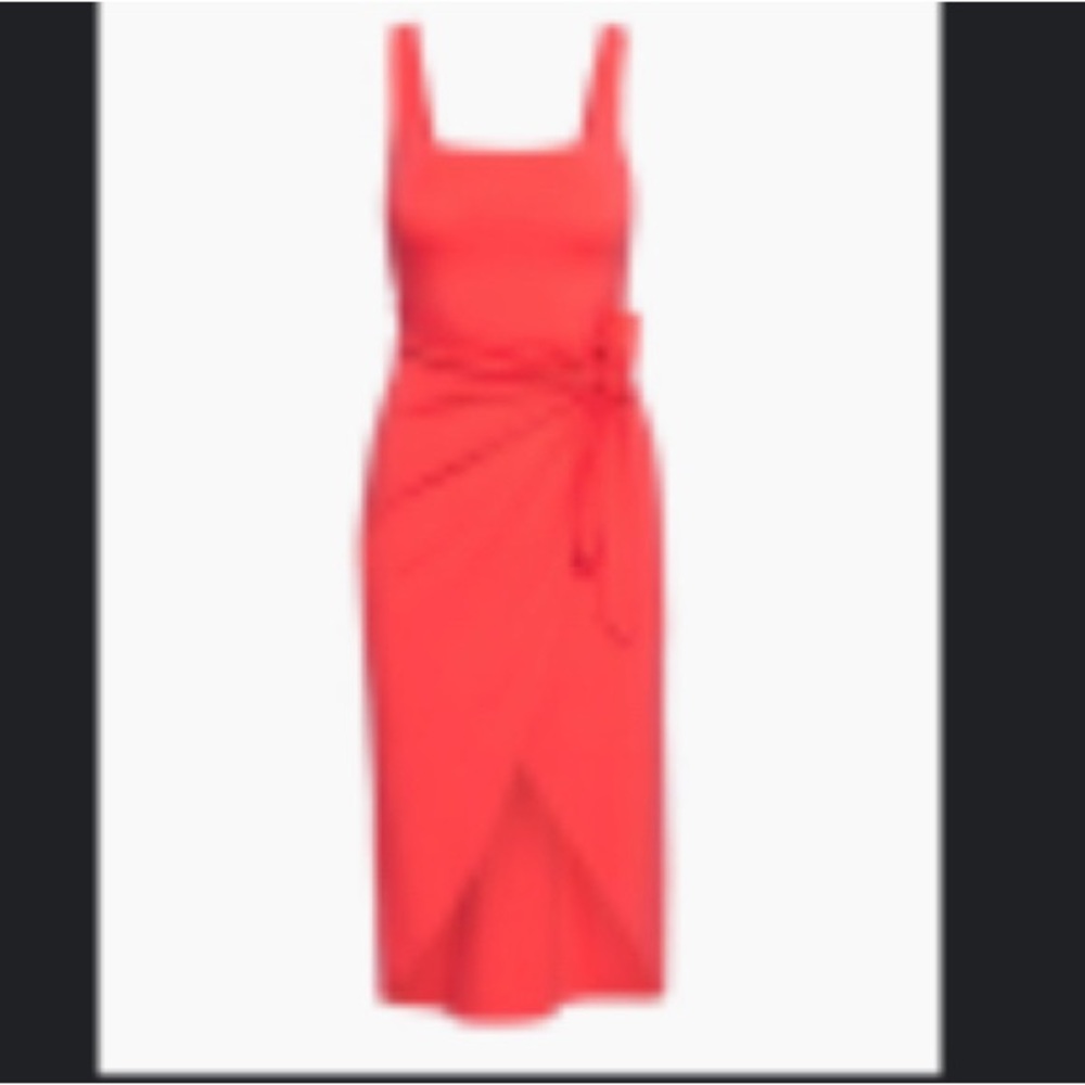 NWT Red aritzia Wilfred Saturn midi dress tie hem 2XL/XXL stretch comfy dress